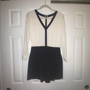 Alice + Olivia Black and White Romper NWT!